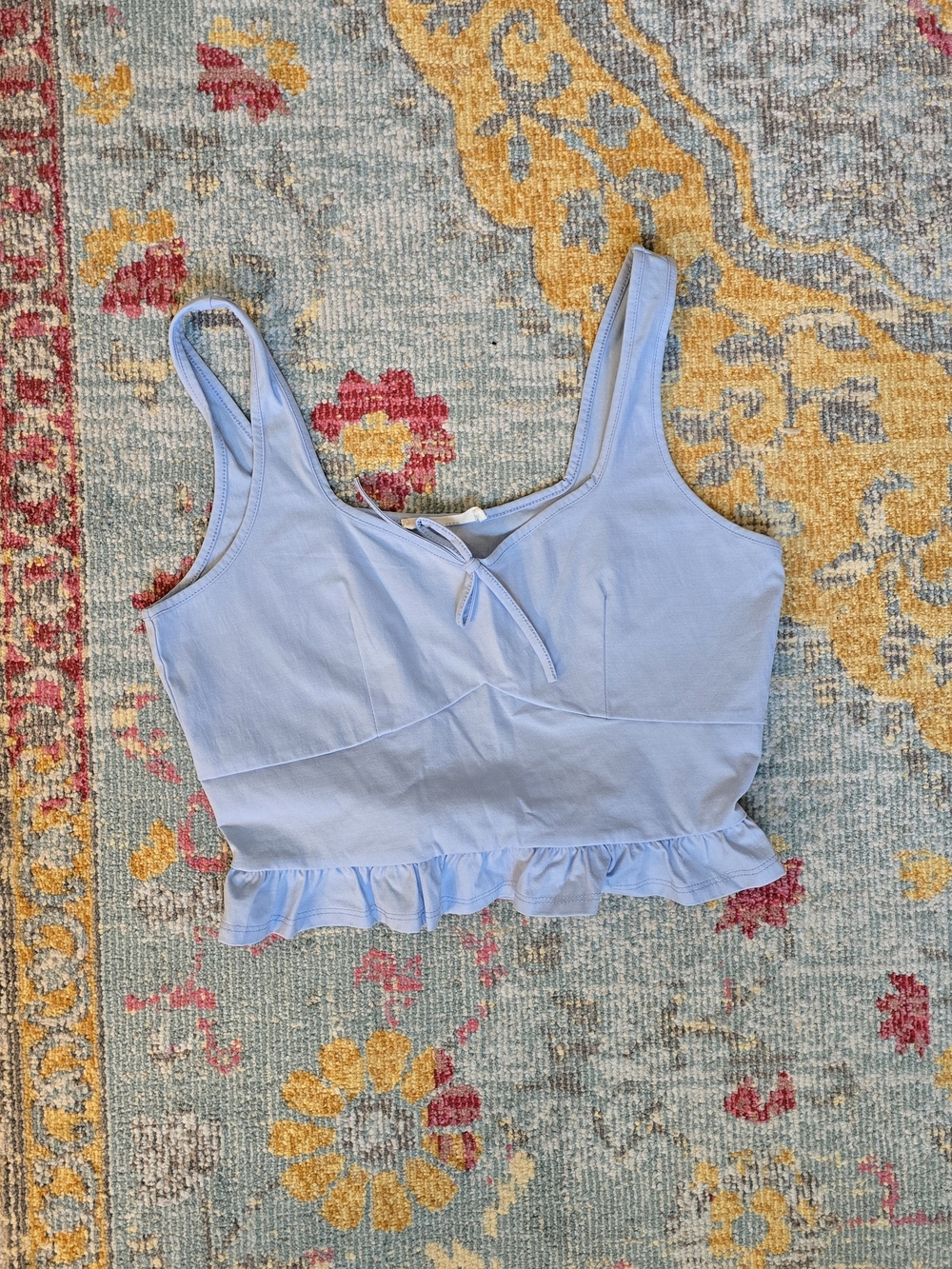 Reserved Light Blue Tank with Bright Pink Lining